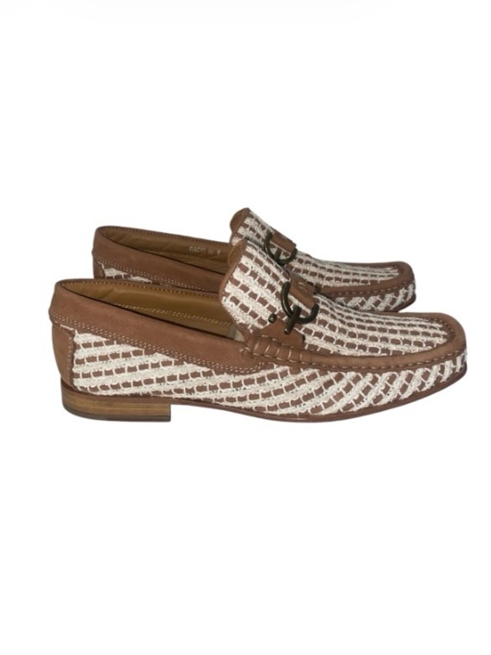 Donald J. Pliner Woven Leather Bit  men’s Loafers. Size 8. Pre owned